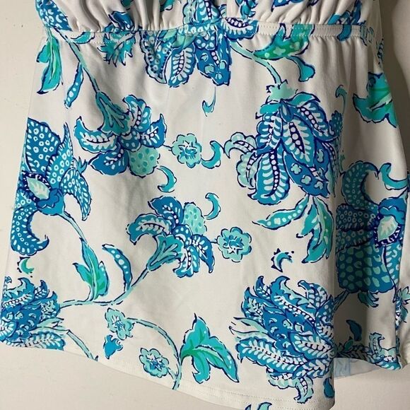 Lands’ End Blue, Green, and White Halter Tankini Size 8 - Picture 4 of 7
